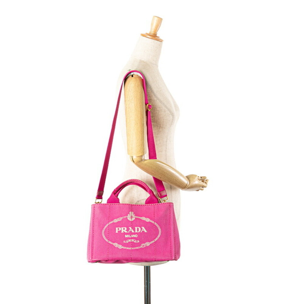 PRADA Pink Canvas Shoulder Bag - Picture 10 of 10